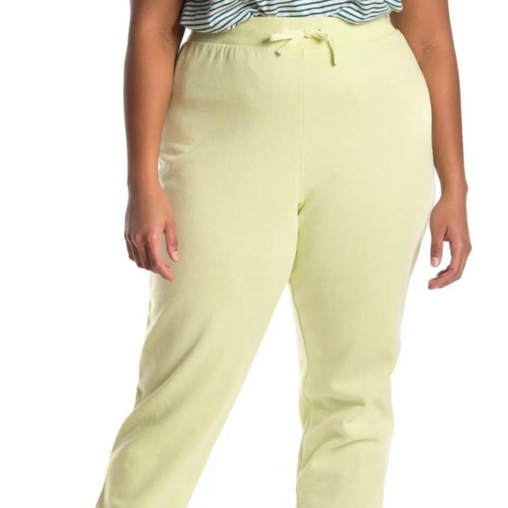 Abound Women's Size Plus 3X Sweatpants Drawstring Jogger Stretch Neon Green 5062